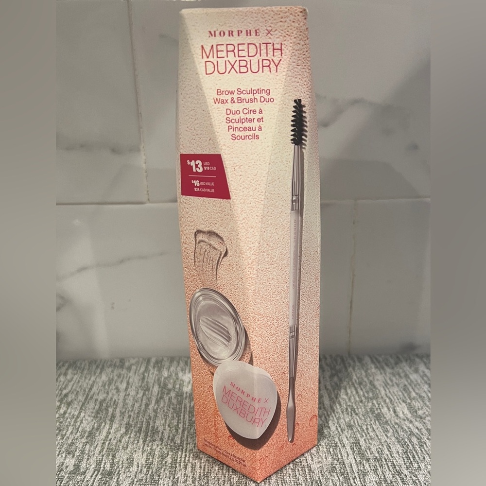 Morphe Brow Sculpting Wax & Brush Duo - Silver and Pink